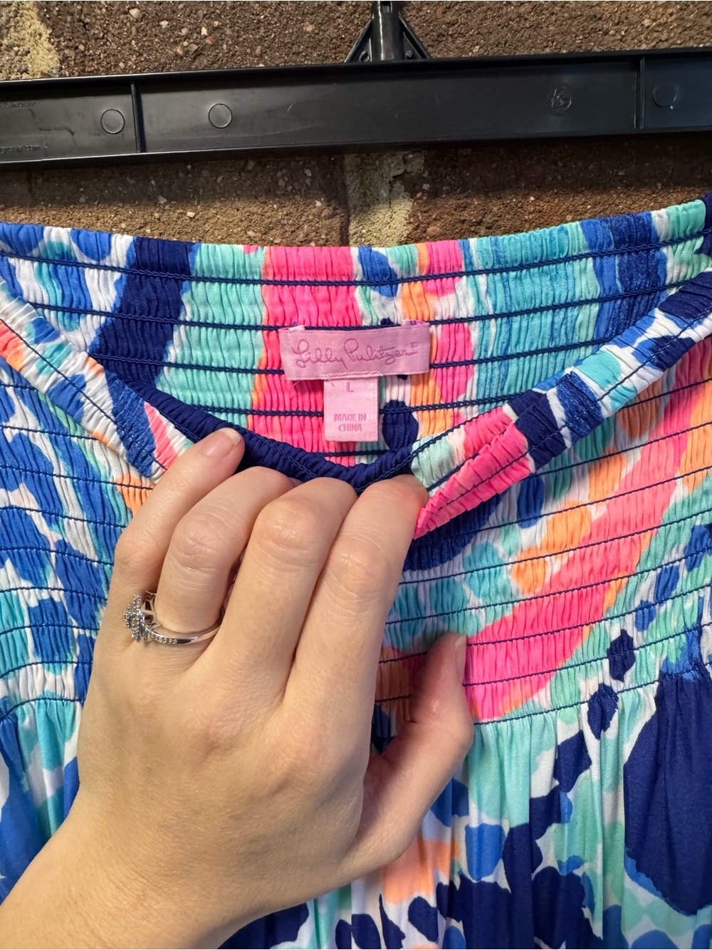 Lilly Pulitzer strapless smocked dress - Picture 4 of 6